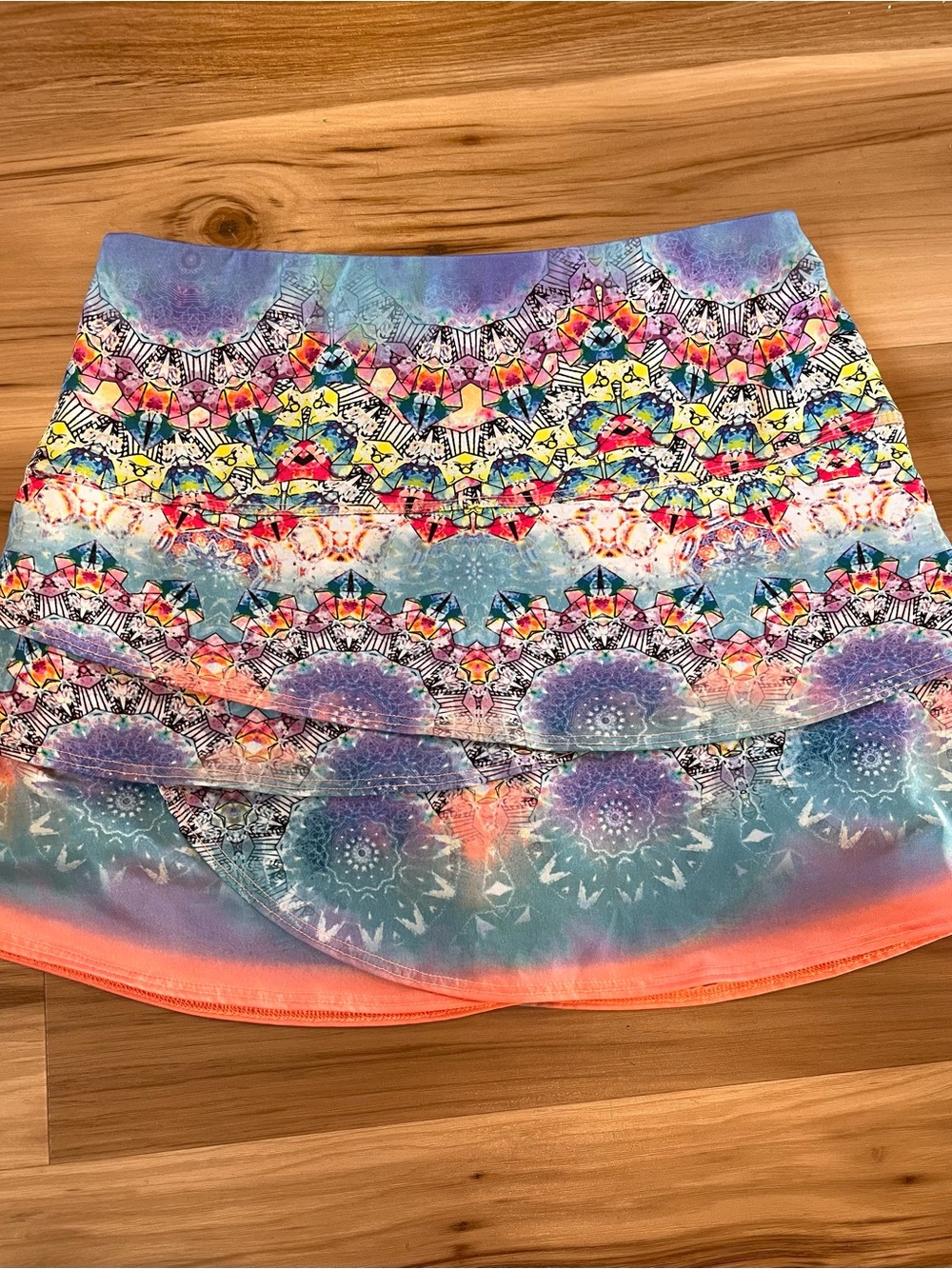Lucky in Love Skort Womens Medium M 8-10 Colorful Tiered Golf Tennis Pickleball - Picture 7 of 7